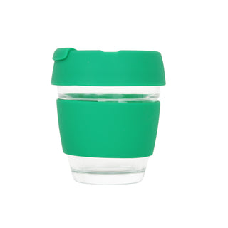 8 OZ Flip Top Glass Coffee Cup