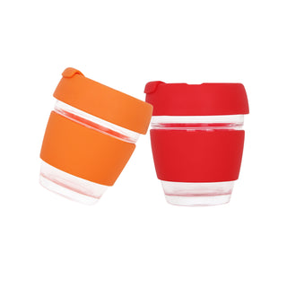 8 OZ Flip Top Glass Coffee Cup