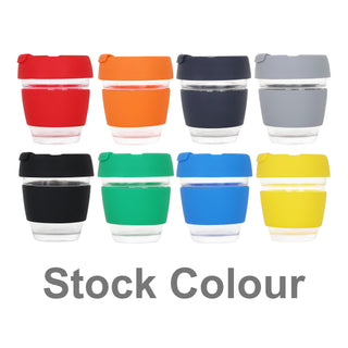 8 OZ Flip Top Glass Coffee Cup
