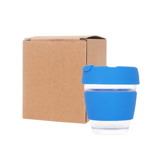 8 OZ Flip Top Glass Coffee Cup